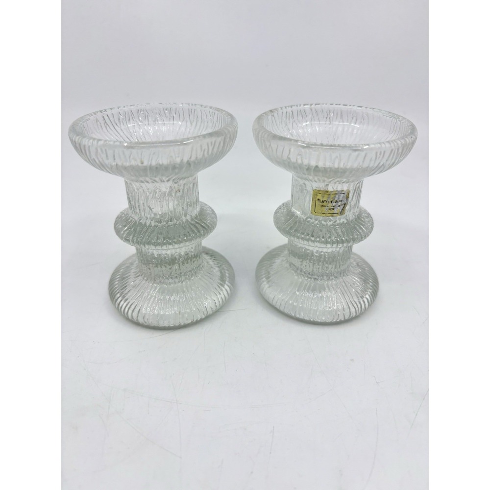 Luminarc Nordic Crystal Set of Two Candle Holders